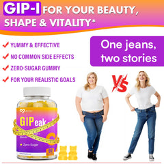 GIP gummies beside a timer and glass of water for daily routine