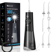 Bezvoi Water Flosser LED display showing 5 modes