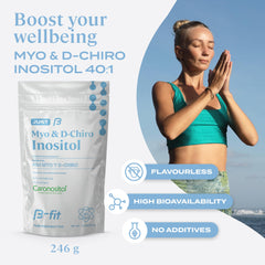 Label showing Myo-Inositol and D-Chiro Inositol 40:1 ratio