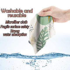 BHAHB 6-pack microfiber cleaning cloths pattern 6 for glasses and lenses - 6.3 x 6.3 inches