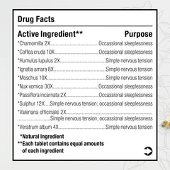Close-up of passionflower, chamomile and valerian root ingredients
