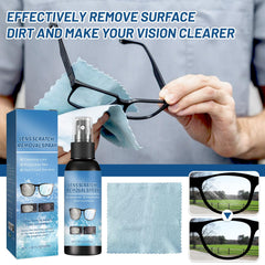 Applying scratch remover to eyeglasses