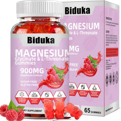 Biduka 900mg Magnesium Complex Raspberry Gummies bottle β 65 gummies