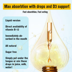 Vitamin D3 250 mcg and B9 1000 mcg illustration