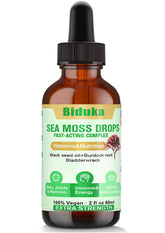 Biduka Irish Sea Moss Drops bottle on white background