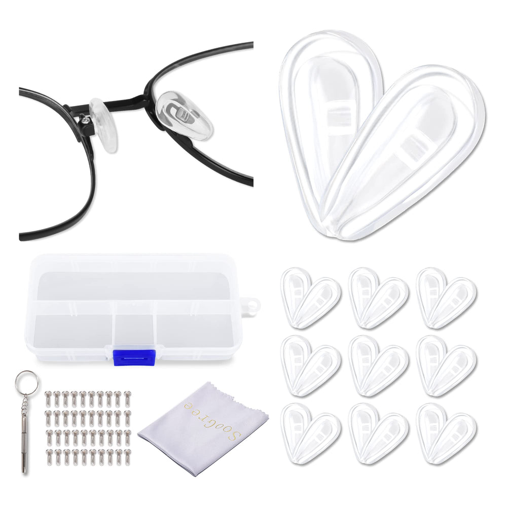 Front view of eyeglasses with Big Air Chamber nose pads