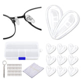 Front view of eyeglasses with Big Air Chamber nose pads