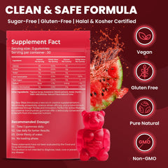 Back label showing nutrition information for Big Bear Bites Creatine Gummies
