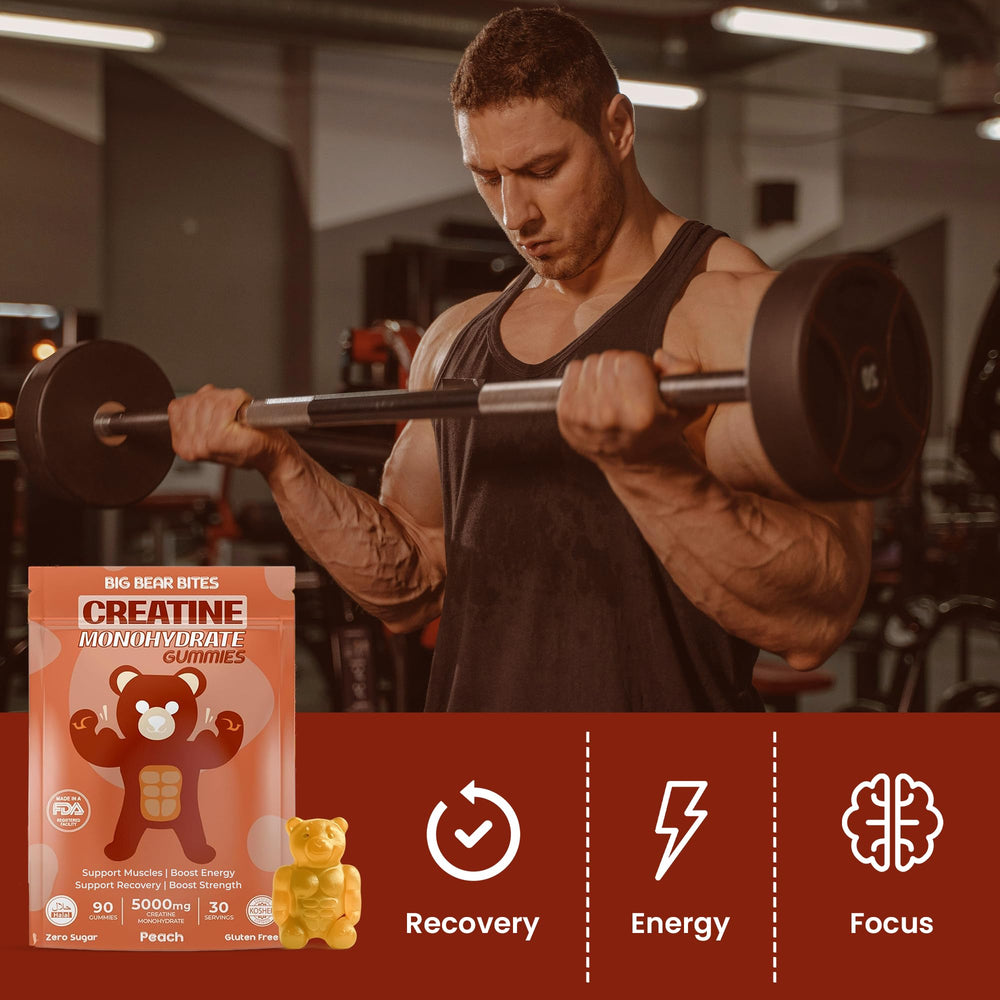 Nutrition facts panel for Big Bear Bites Creatine Gummies