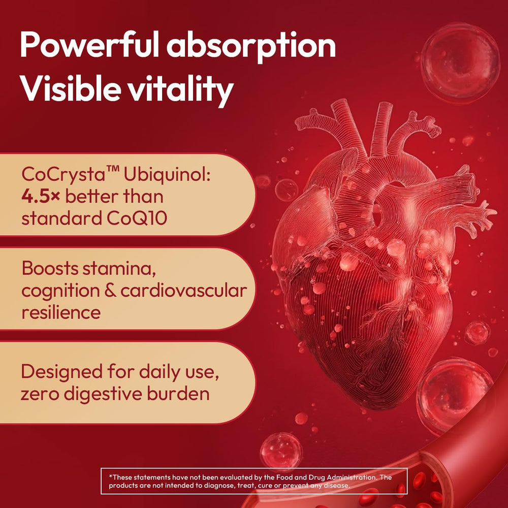 Illustration of heart health, energy and vitality benefits