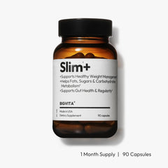 Vegan, hormone-free Slim+ formula label