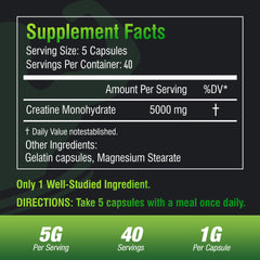 Close-up of 5 capsules representing a 5000mg serving