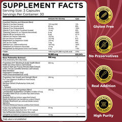 Saw Palmetto capsules arranged on white background