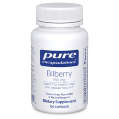 Bottle of Pure Encapsulations Bilberry 160 mg
