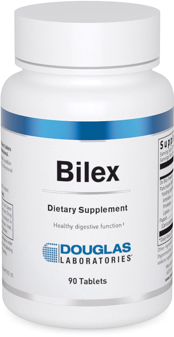 Douglas Laboratories Bilex digestive enzyme supplement bottle label