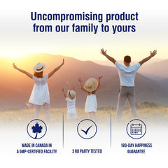 Independently tested third-party lab certificate and bottle label