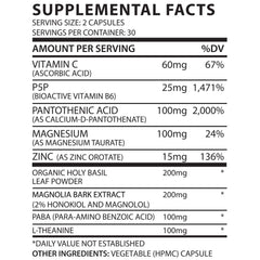 Zinc orotate supplement near a glass of water