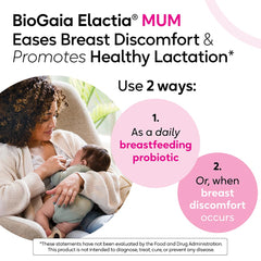Front view of BioGaia Elactia bottle label
