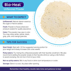 Serving of Bio-Heal showing 13+ billion CFUs per dose