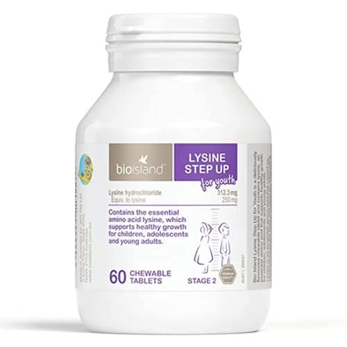 Label of Bio Island Lysine Step Up for Youth chewable tablets