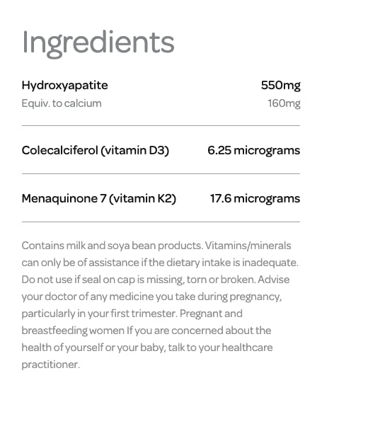 Visual concept showing daily use for bone health and calcium absorption