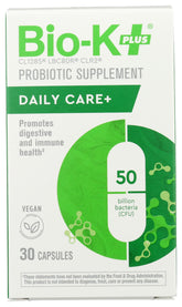 Bottle front of Bio-K Plus DailyCare 50 Billion Probiotics 30 Count