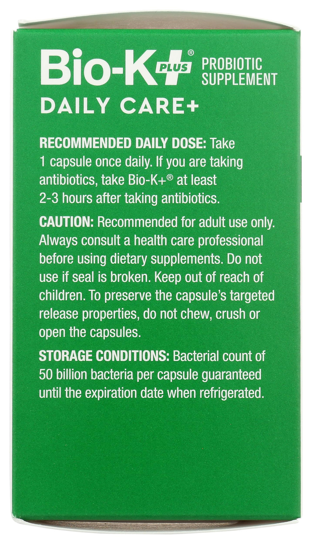 Gluten-free icon on Bio-K Plus DailyCare packaging
