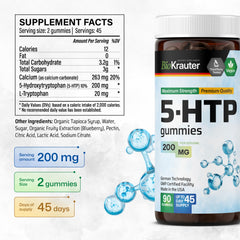 90 vegan chews shown for BIO KRAUTER 5-HTP Gummies