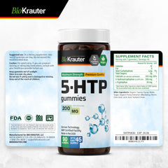 BIO KRAUTER 5-HTP Gummies nutrition label