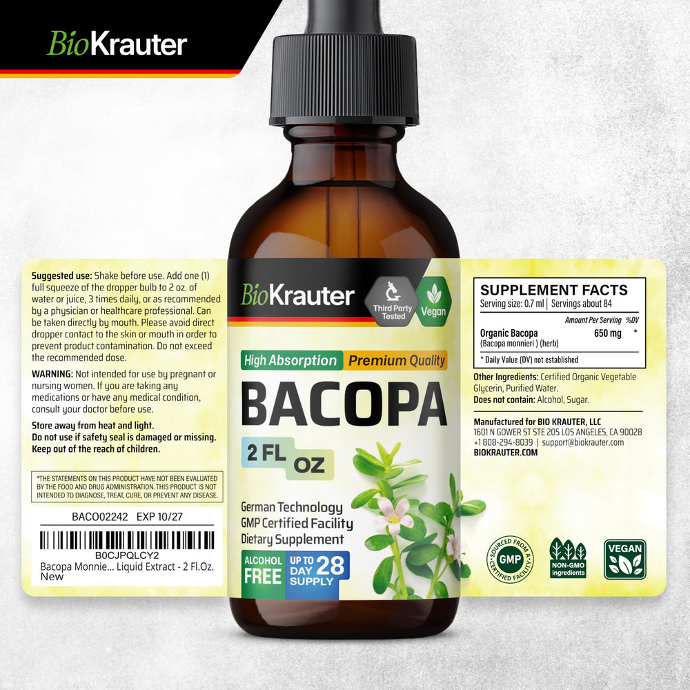 Product packaging and bottle on white background