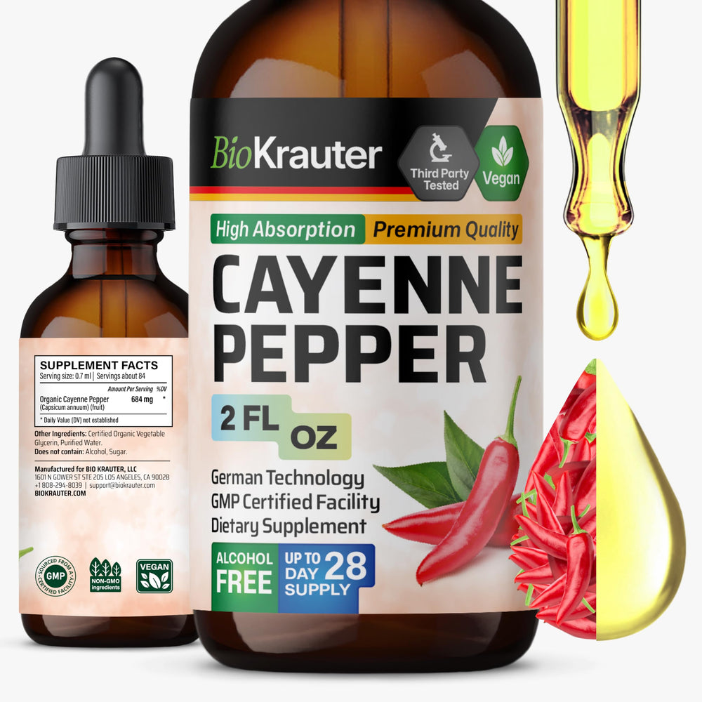 BIO KRAUTER Cayenne Pepper Drops bottle front view