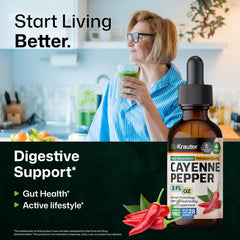 Dropper releasing cayenne pepper liquid