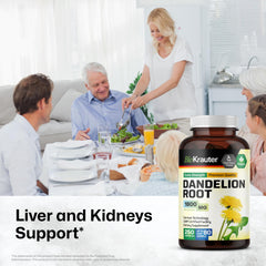 Dandelion root capsules for liver support
