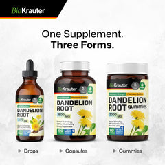 BIO KRAUTER Dandelion Root Gummies US-made statement highlights quality and sourcing