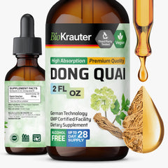Front label view of BIO KRAUTER Dong Quai Drops 2 oz bottle