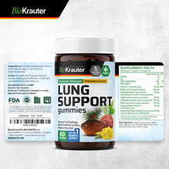 Side view of BioKrauter Lung Detox Gummies bottle