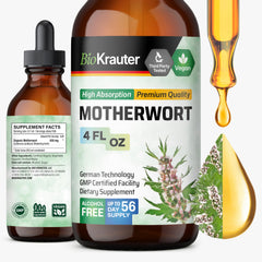 Front view of BIO KRAUTER Motherwort Tincture bottle (4 oz)