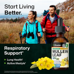 Mullein leaf extract dropper bottle