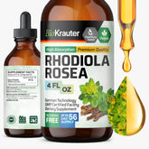 Front view of BIO KRAUTER Rhodiola Liquid 4 oz bottle