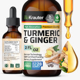 BIO KRAUTER Turmeric & Ginger liquid tincture bottle 2 oz