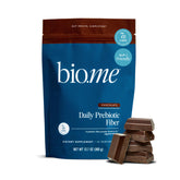 Bio.me Daily Prebiotic Fiber Powder Chocolate tub label