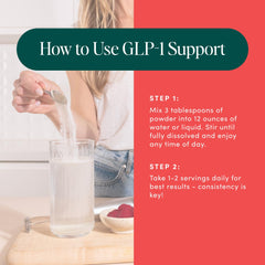 Bio.me GLP-1 Support prepared drink in a glass for on-the-go energy