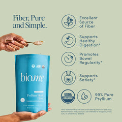 Scoop of unflavored psyllium husk powder