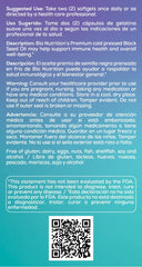 Bio Nutrition Black Seed Oil 90 Softgels label