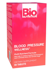 Front view of Bio Nutrition Blood Pressure Wellness bottle