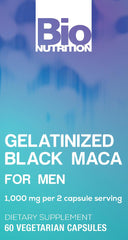 Maca root and capsules highlighting gelatinized form