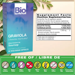 Close-up of Graviola capsules inside the bottle