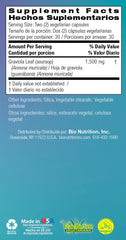 Storage and usage icons for Graviola supplement