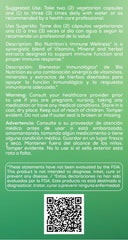 Immune Wellness ingredients label showing vitamins and minerals