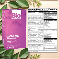 Bio Nutrition Women Wellness Tabs bottle – back label